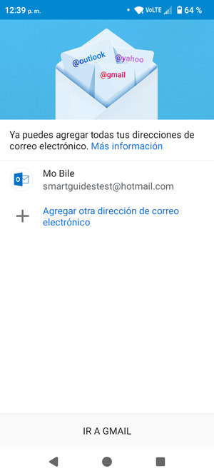 Seleccione IR A GMAIL