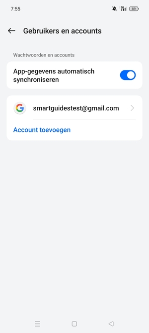 Selecteer uw Google-account