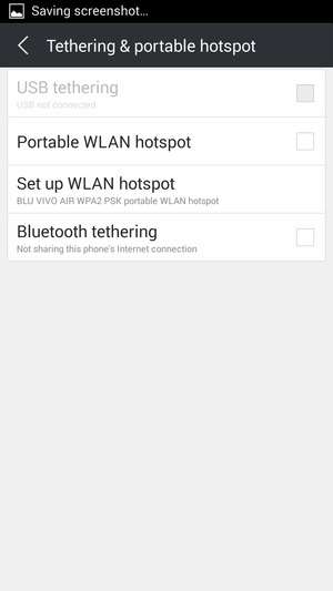 Select Set up WLAN hotspot