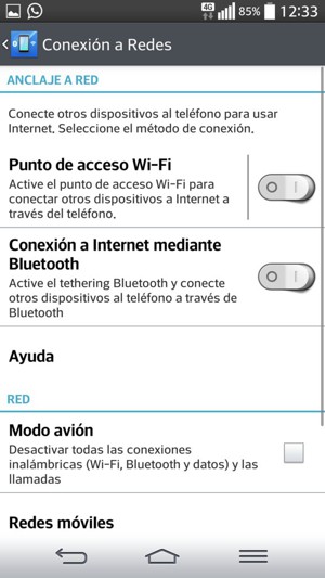 Seleccione Punto de acceso Wi-Fi