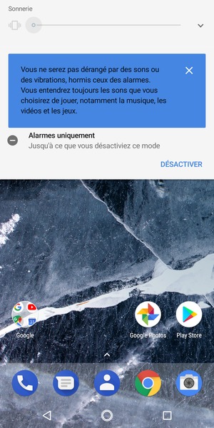 Appuyez une fois de plus pour passer en mode silencieux