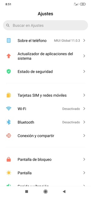 Seleccione Tarjetas SIM y redes móviles