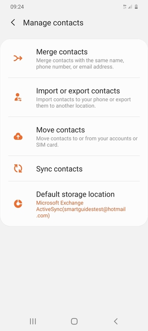 Select Import or export contacts