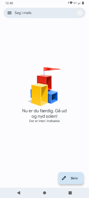 Din Gmail er klar til brug