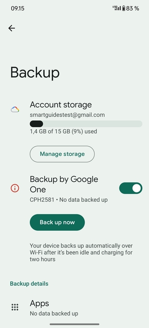 Select Account storage