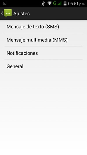 Seleccione Mensaje de texto(SMS)