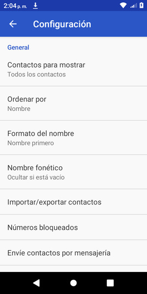 Sus contactos se guardarán en su cuenta de Google y se guardarán en su teléfono la próxima vez que Google sea sincronizado.