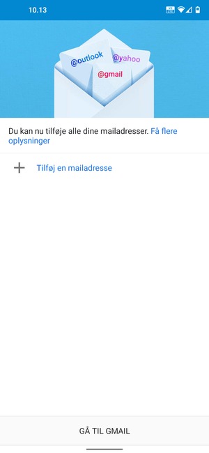 Vælg Tilføj en mailadresse