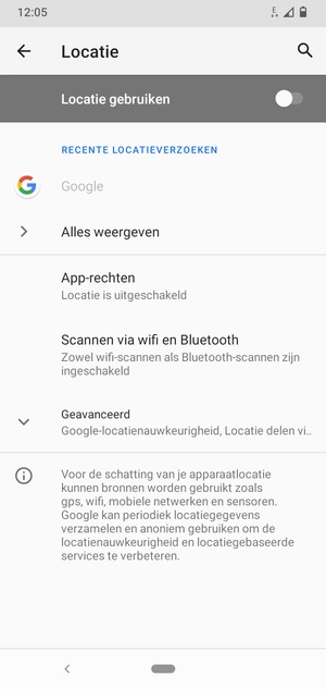 Schakel Locatie gebruiken uit