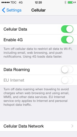 Select Cellular Data Network