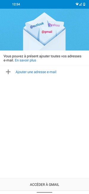 Sélectionnez Ajouter une adresse e-mail