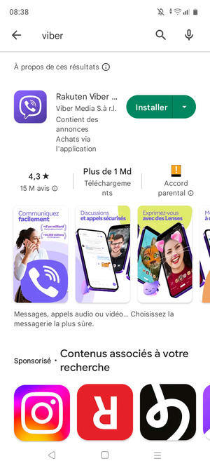 Sélectionnez l'appli