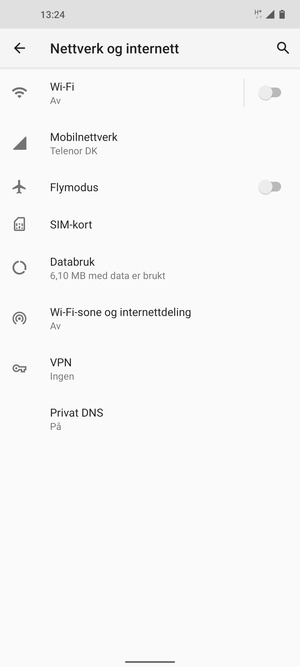 Velg Wi-Fi-sone og internettdeling