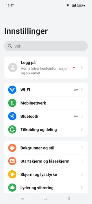 Velg Mobilnettverk