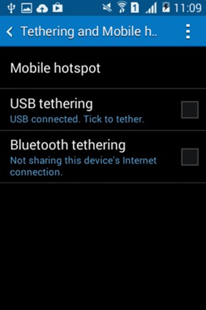 Select Mobile hotspot