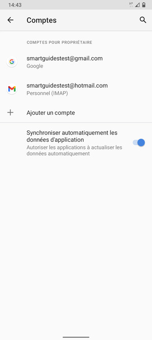 Sélectionnez votre compte Google