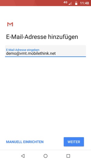 Geben Sie Ihre E-Mail-Adresse ein und wählen Sie WEITER