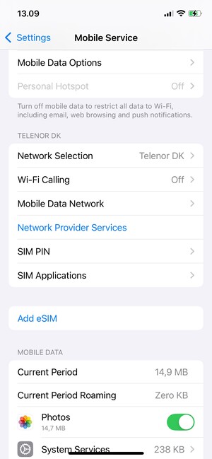 Scroll to and select SIM PIN