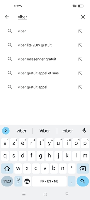 Saisissez le nom de l'appli et sélectionnez Rechercher