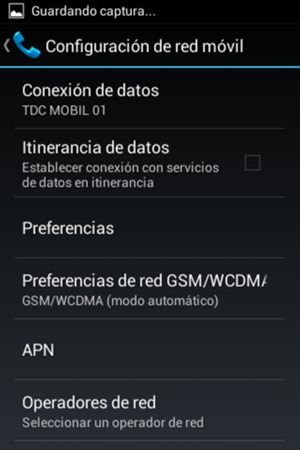 Seleccione Preferencias de red GSM/WCDMA