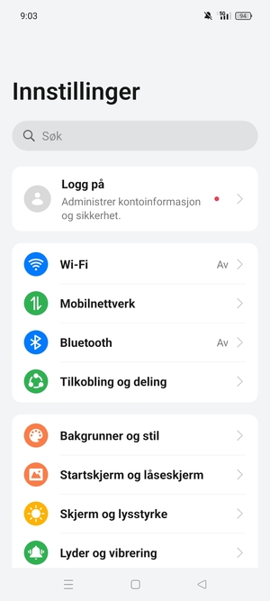 Velg Mobilnettverk