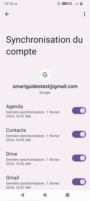 Sélectionnez le bouton du Menu