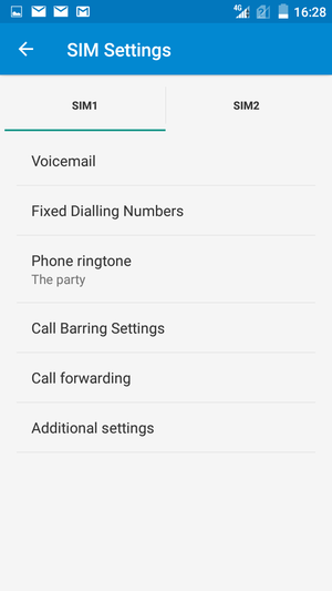 Select the SIM card and select Voicemail