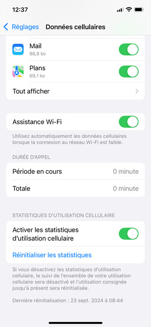 Faites défiler vers le bas et désactiver Assistance Wi-Fi