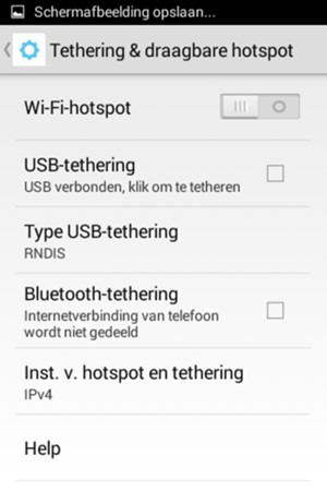 Selecteer Wi-Fi-hotspot