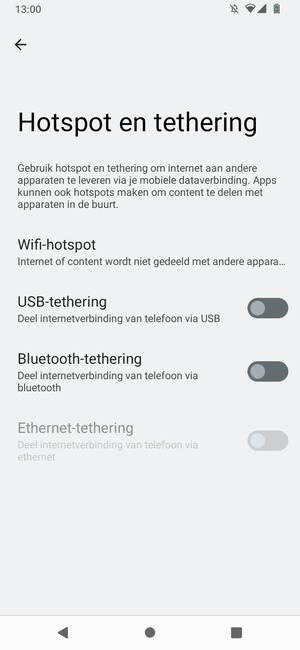 Selecteer Wi-fi-hotspot