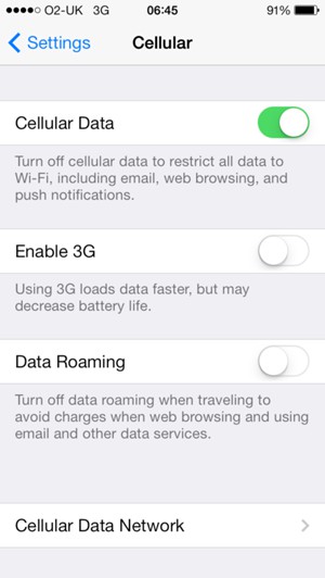 To enable 2G, set Enable 3G to OFF