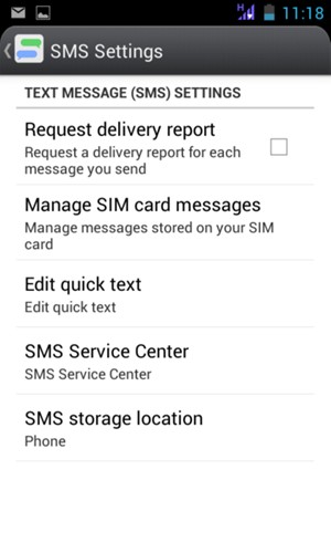 Select SMS Service Center