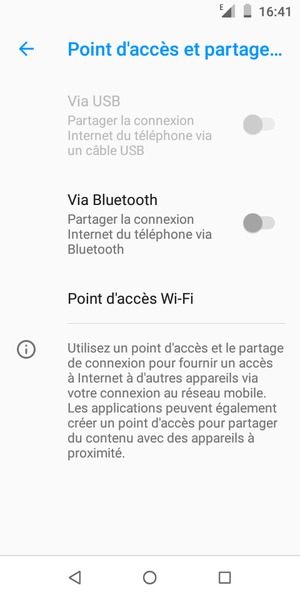 Sélectionnez Point d'accès Wi-Fi