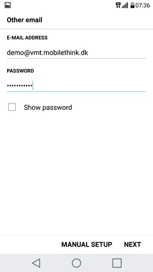Enter your E-mail address and Password. Select NEXT