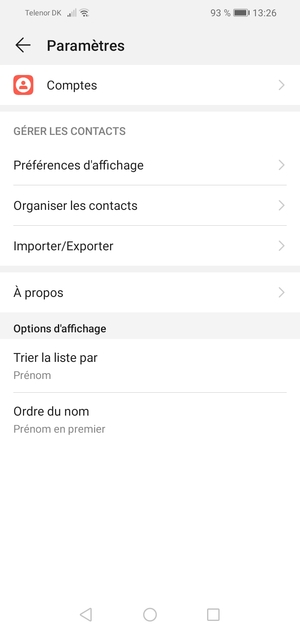 Sélectionnez Importer/Exporter