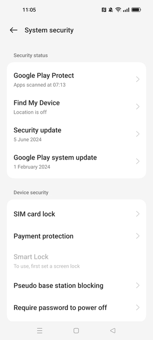 Select SIM card lock