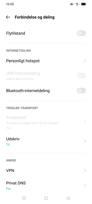 Vælg Personligt hotspot