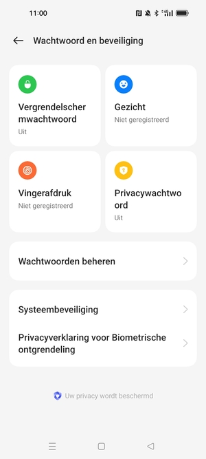 Selecteer  Systeembeveiliging