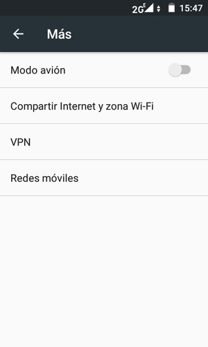 Seleccione Compatir Internet y zona Wi-Fi