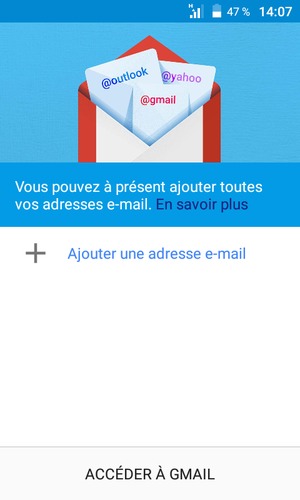 Sélectionnez Ajouter une adresse e-mail