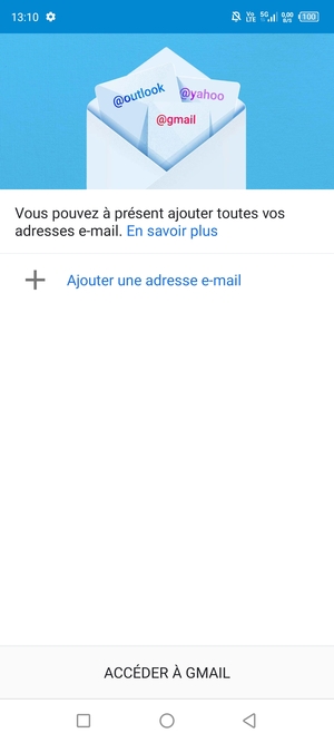 Sélectionnez Ajouter une adresse e-mail