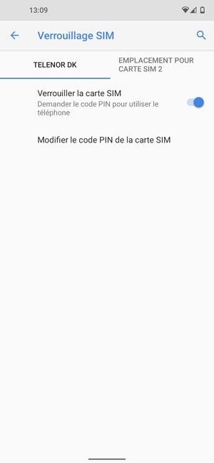 Sélectionnez Digicel puis Modifier le code PIN de la carte SIM