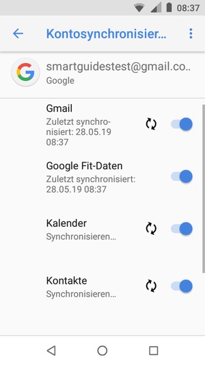Ihre Kontakte von Google werden nun auf Ihr Handy synchronisiert