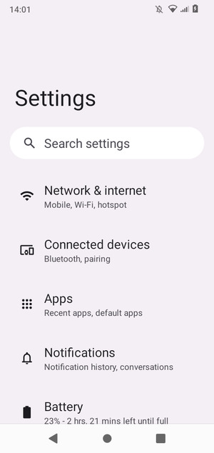 Select Network & internet