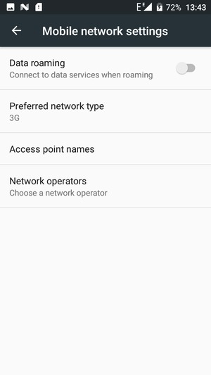 Select Access point names