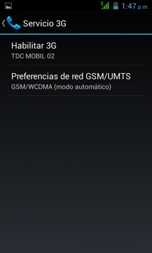 Seleccione Preferencias de red GSM/UMTS
