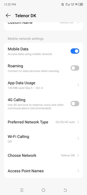 To change network if network problems occur, scroll to and select Choose Network