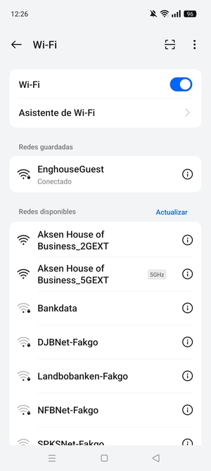 Ahora está conectado a la red Wi-Fi