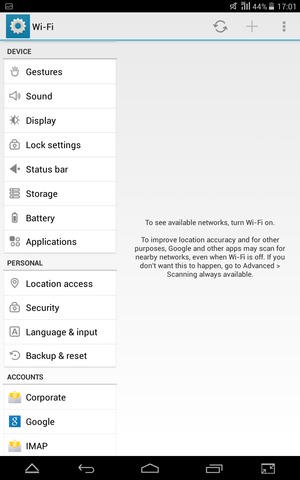 Scroll to and select Lock settings