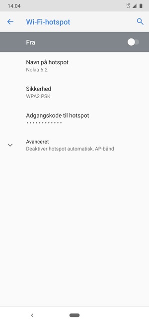 Slå Wi-Fi-hotspot til